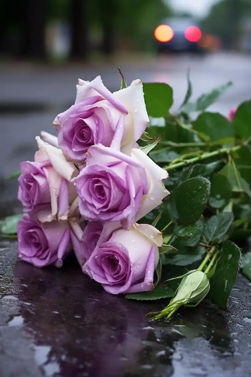 紫色玫瑰是一种特殊而神秘的花朵,它代表着迷恋和神秘的情感.