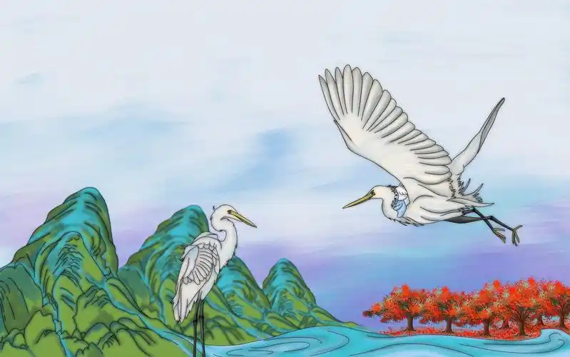 p站画师作品白鹭