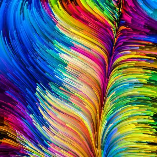 运动中的色彩系列由流动油漆图案制成的设计用作与设计,创造力和想象