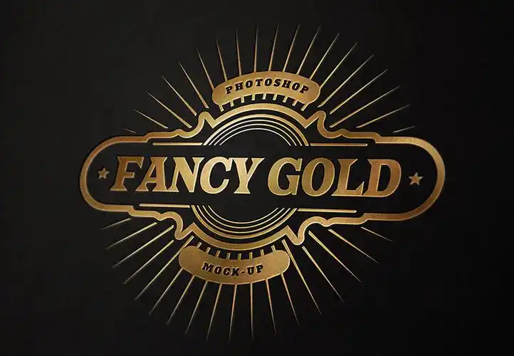 金色logo样机素材下载