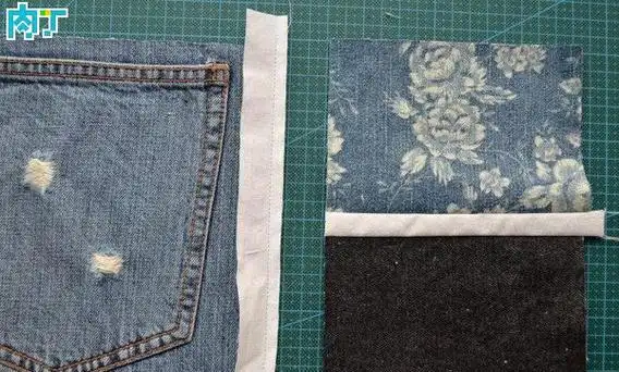 废旧牛仔裤的再利用拼布机缝地垫的做法╭★肉丁网