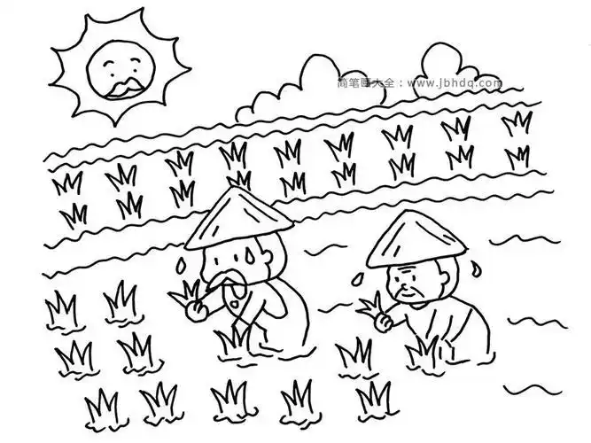 春天播种的儿童简笔画