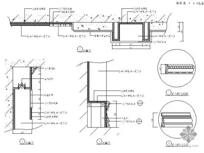 藏光天花剖面图