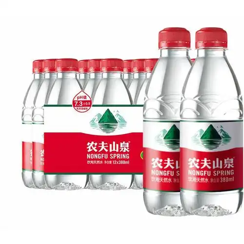 农夫山泉天然饮用水380ml*12瓶整箱天然弱碱矿泉水小瓶装包邮