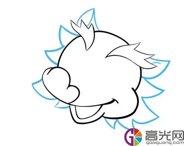 卡通龙头简笔画彩色