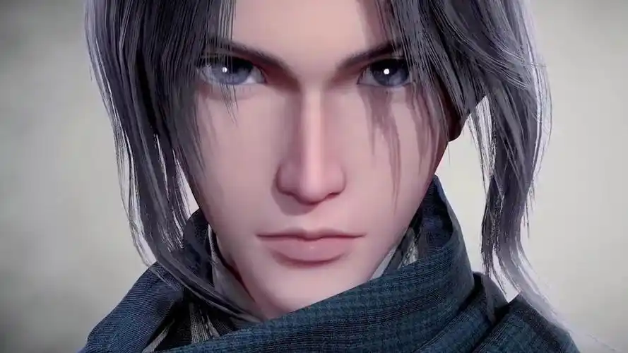 年轻时候的盖聂一脸杀气冷冰冰的,后面的大叔返璞归真像个普通人