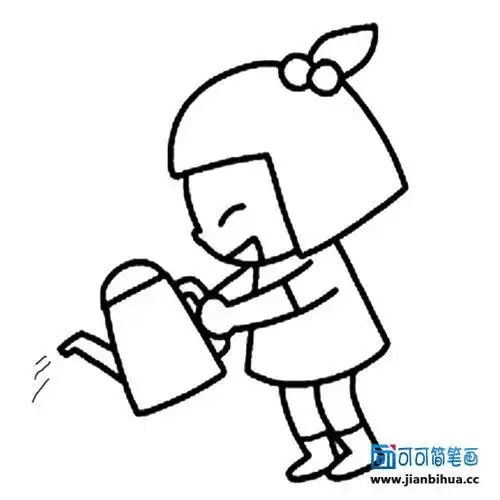 简笔画小朋友浇水又简单又好看的浇水壶简笔画原创教程步骤5068儿童网