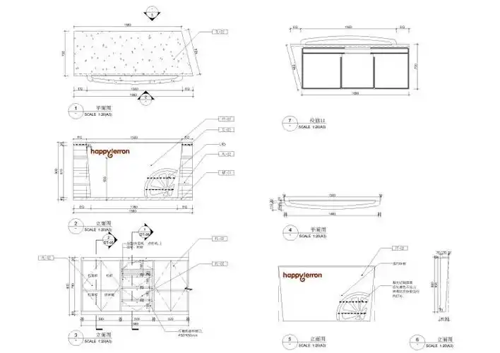 收银台细部大样图