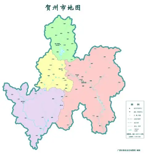 贺州市标准地图(政区版)
