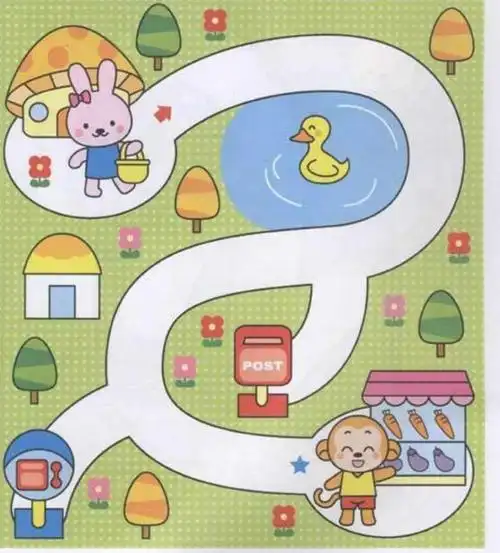 小班段"每日一课"线上活动推送智力游戏:《走迷宫》