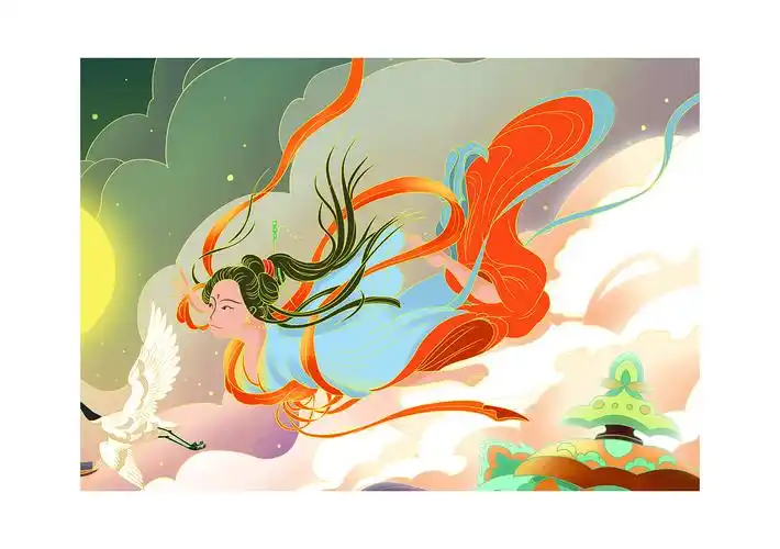 国潮风插画古风插画