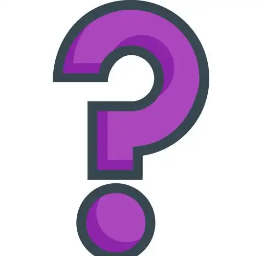 彩色卡通问号扁平图标素材