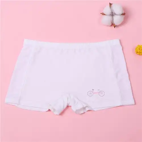 suntek少女平角内裤女学生棉初中生可爱棉高中生女生安裤四角裤头视频