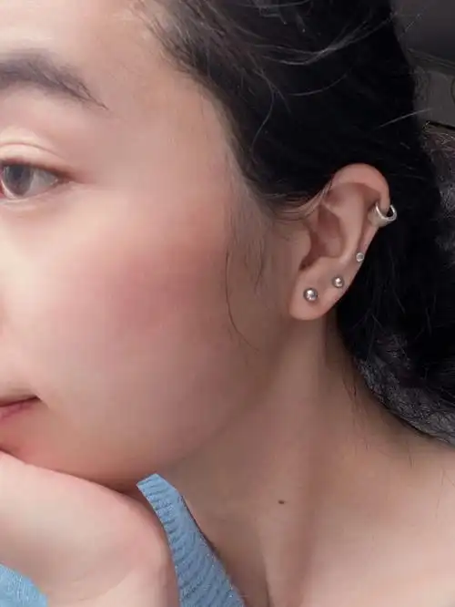 养耳洞平价百搭显气质银针耳钉