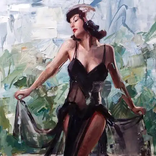 美国当代油画家马特塔尔伯特肖像油画作品欣赏