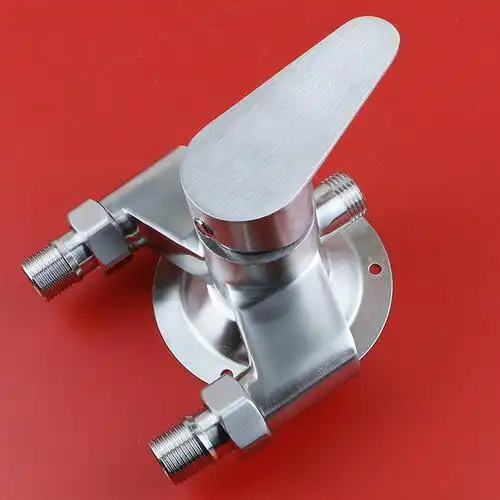 不锈钢混水阀明装淋浴龙头冷热太阳能热水器水龙头明装混水阀沐甜 304