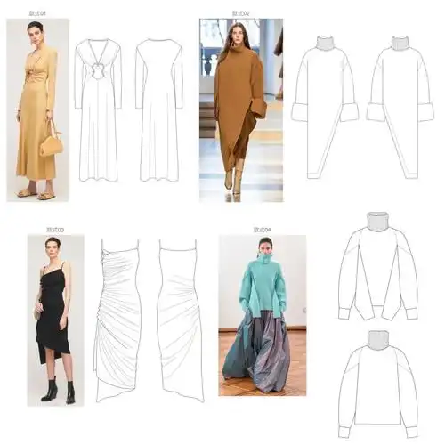 服装正反款式图