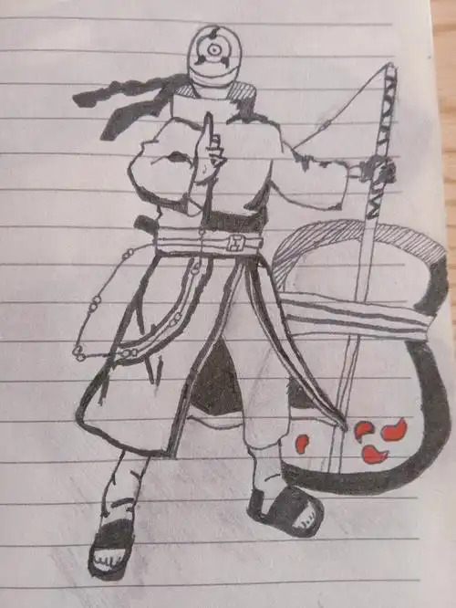 火影忍者带土 #白面具 #白面具手绘  #手绘  #带土  #带土手绘  #鬼鲛