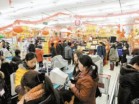 商场超市生意红火.宁 桑摄