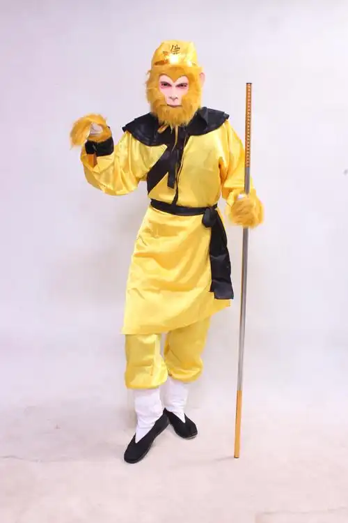 套装西游记美猴王舞蹈摄影演出服装儿童cos服饰衣服六件套红色110cm