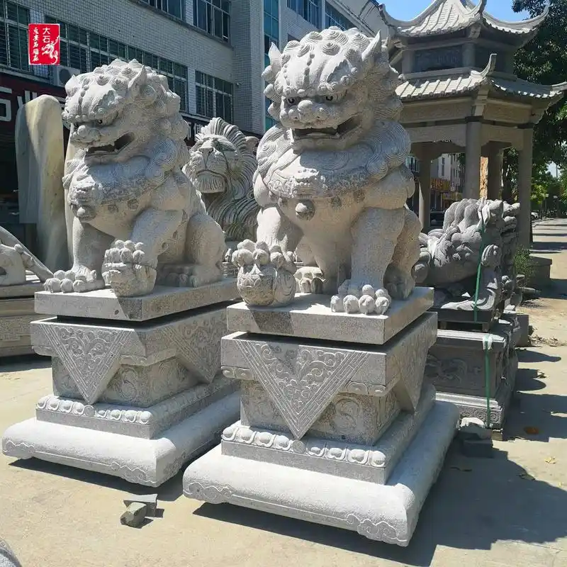 百色大理石石雕狮子.欧洲式石狮:欧洲的石雕狮子通常更为真实, - 抖音
