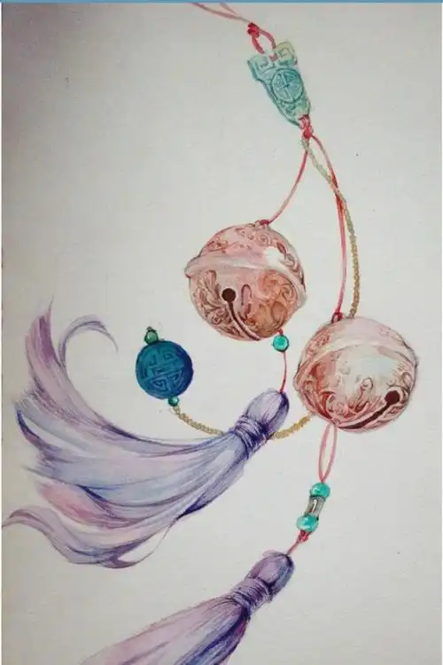 【古韵】 #首饰绘##宫铃# 作者:祭以迦若-林焯