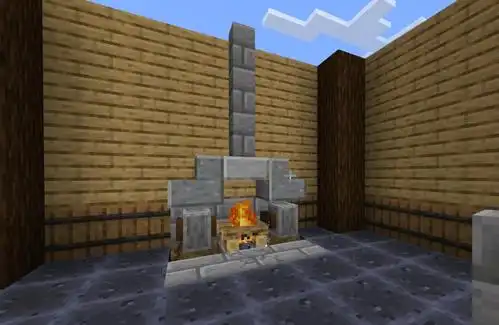 我的世界:教你用新版本的物品建造好看的客厅火炉