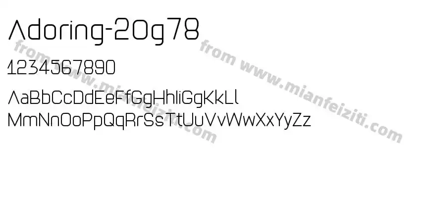 adoring-2og78字体预览