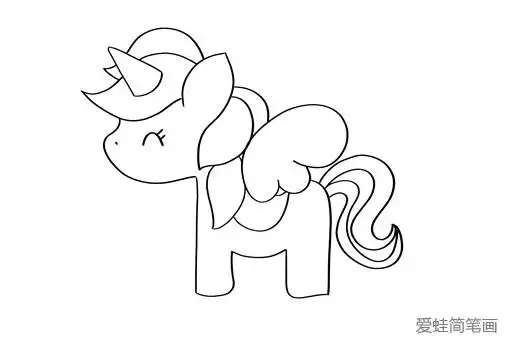 可爱的小独角兽怎么画--简笔画大全