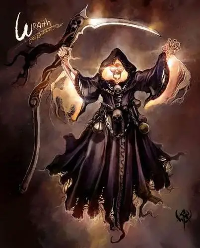 拿镰刀死神的在月光下酷照片