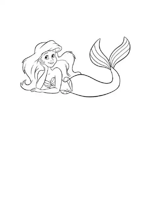 儿童涂色画简笔画(a4纸美人鱼34图)_第1页