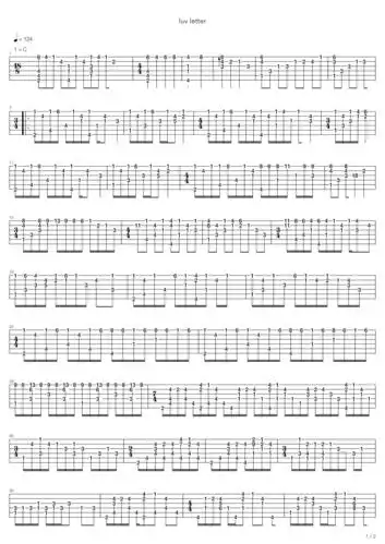 luvletter吉他谱
