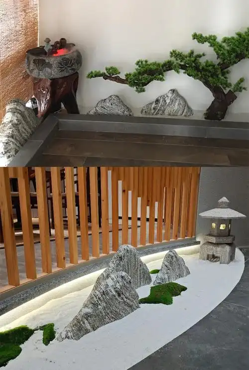 石雕雪浪石切片组合造景室内景观石枯山水假山泰山石庭院石头泰锦瑞 5