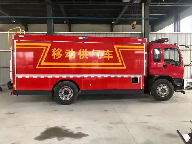 我公司最新研发的供气消防车试验成功投入市场