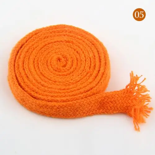 现货双层彩色空心扁棉绳1cm裤腰帽绳编织扁棉绳10mm束口绳黑白