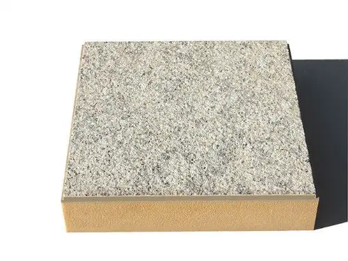 河北真岩石仿黄金麻免干挂外墙石材保温装饰一体板低成本效果好仿石材