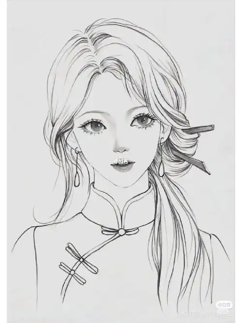 宅家小闺女被我画成了乱世佳人#简笔画 #临摹