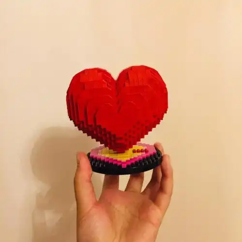 乐高lego旗舰创意心形积木七夕女孩立体爱心拼装玫瑰花情人节求婚表白