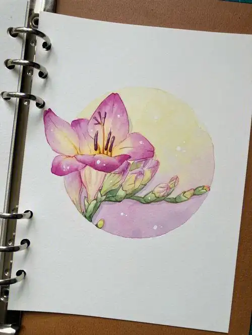 笔意轩毛笔#水彩画教程  #水彩花卉  #零基础学画画  #入门水彩