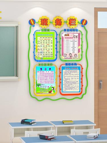 班级布置教室装饰班务栏墙贴纸学校初高中小学文化建设神器公告栏