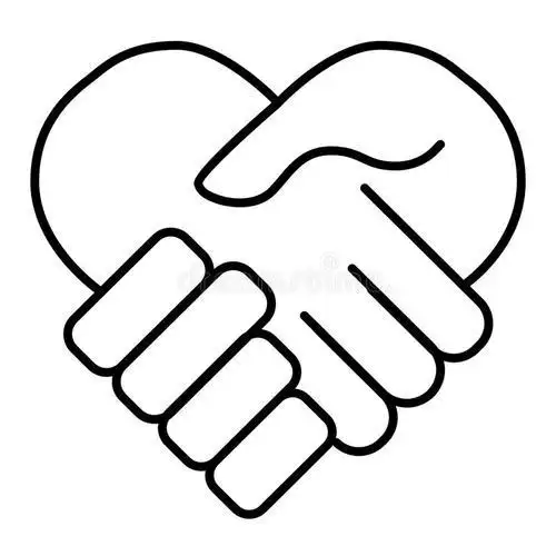 古代握手的简笔画