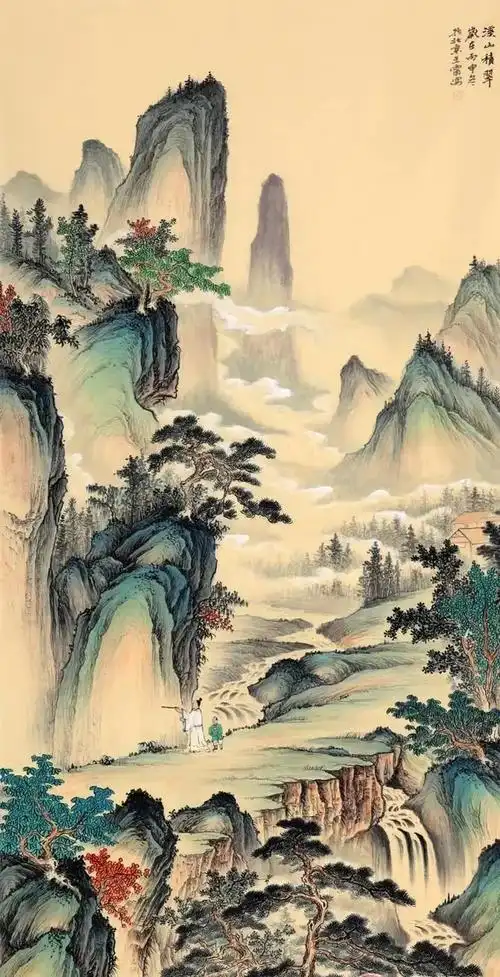 国画竖幅山水画精品欣赏