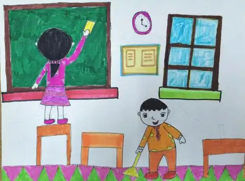 "五彩童年,快乐童画"——新沂市人民路小学儿童画社团活动掠影