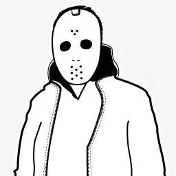 人脸面具涂色简笔画