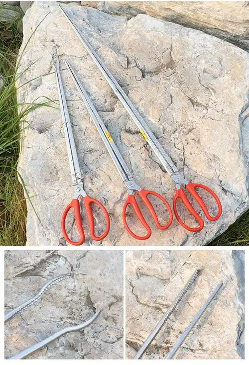 防侧滑泥鳅夹黄鳝夹长鱼夹螃蟹夹子烧烤赶海加厚防滑鳝鱼抓鱼工具防