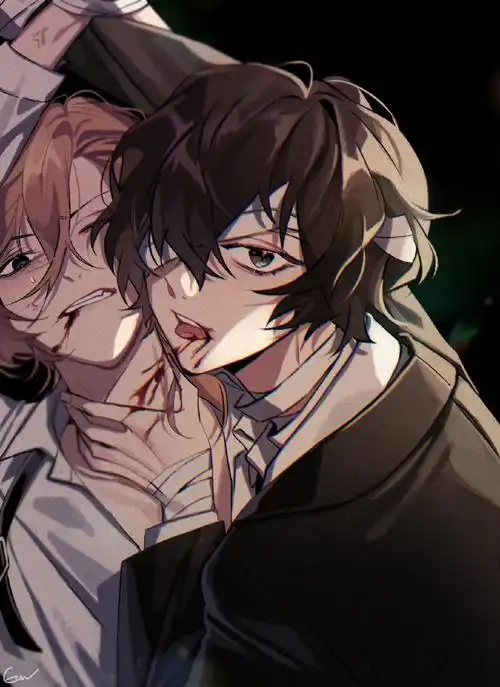 文豪野犬##太中##授权转载#  太宰治&中原中也天啊有好多新图!