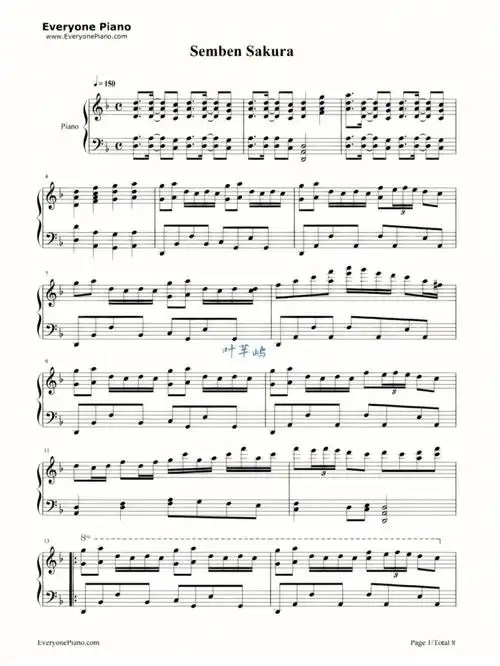 千本樱原版钢琴谱来啦