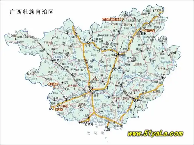 广西旅游地图图片