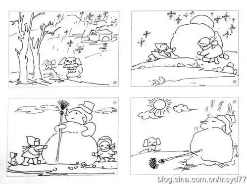 故事组图简笔画四联简笔画示范画简笔画四联简笔画示范画寓言故事连环