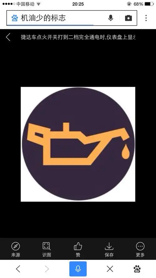 这是发动机故障.缺机油是这个标